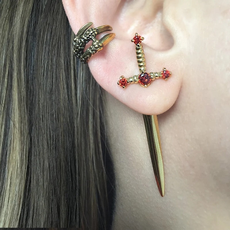 Sword Metal Earrings