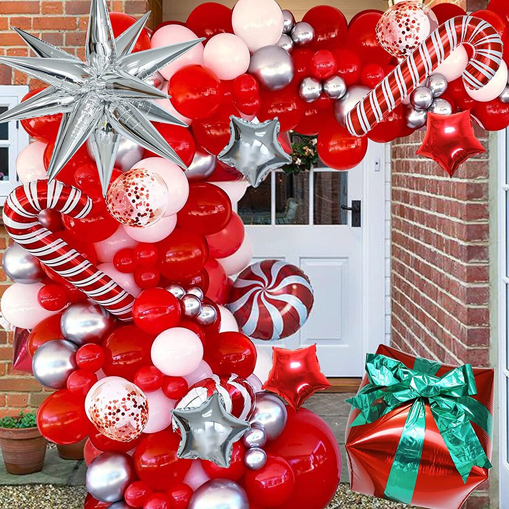Christmas Balloons Arch Home Party Decoration