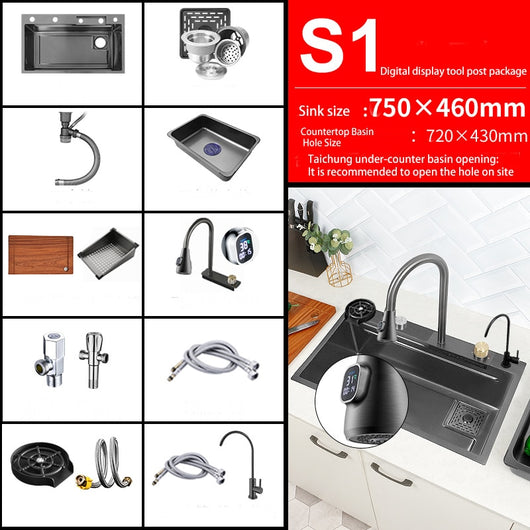 Kitchen Sink with Faucet & Accessories