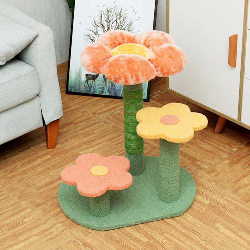 Cat Flower  Tree House Climbing Scratching Post - OZN Shopping