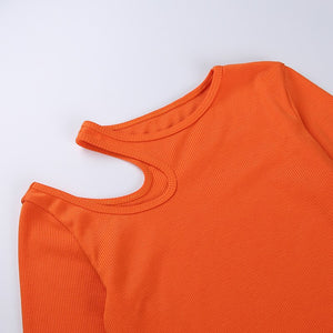 Fashion Hollow Long Sleeve Tops