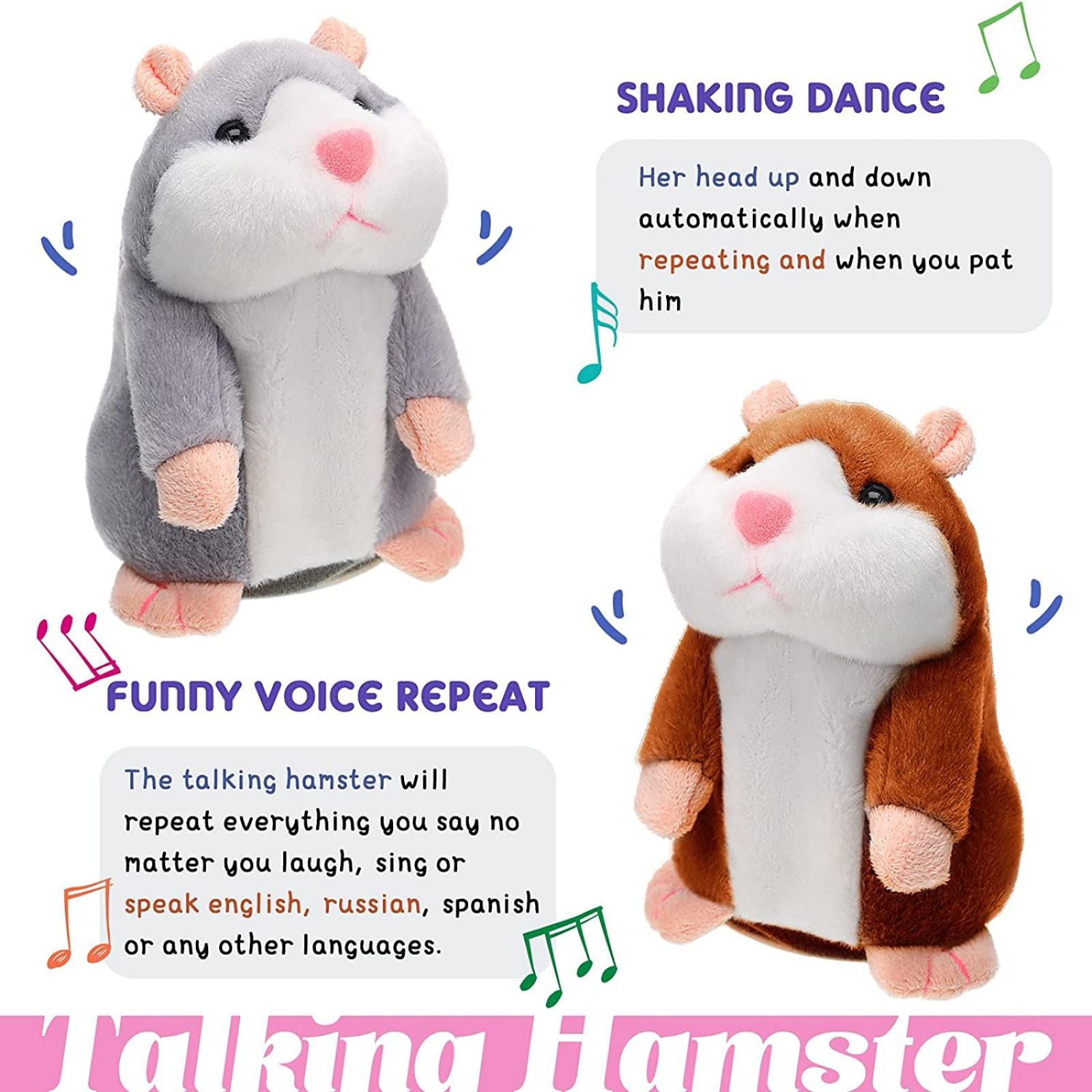 Cute Talking Hamster Toy Children's Best Friend
