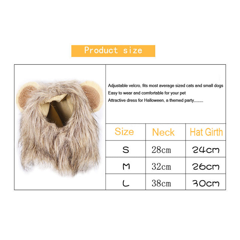 Cat Lion Head Cap Wig