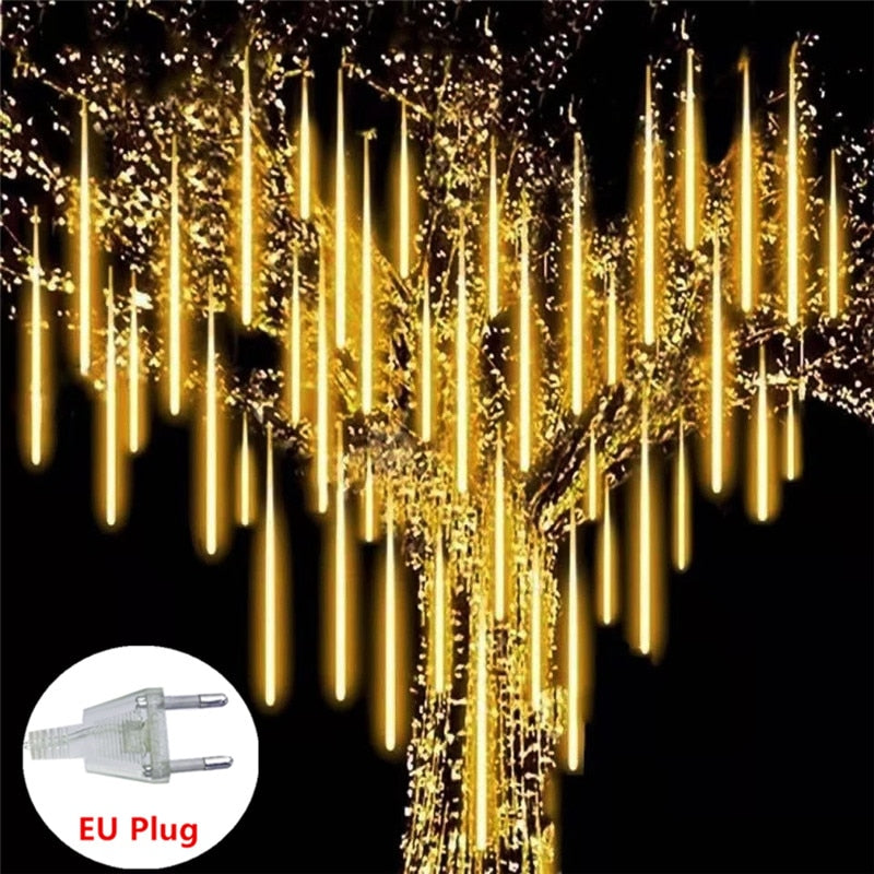 Tube Christmas New Year LED Meteor Shower Garland Decoration