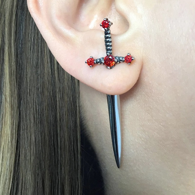 Sword Metal Earrings