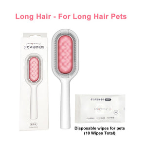 Pet Cat Grooming Brush Dog Comb Hair Removes Massages Pet Hair Comb with Cleaning Wipes for Long Short Hair Dogs Pet Products