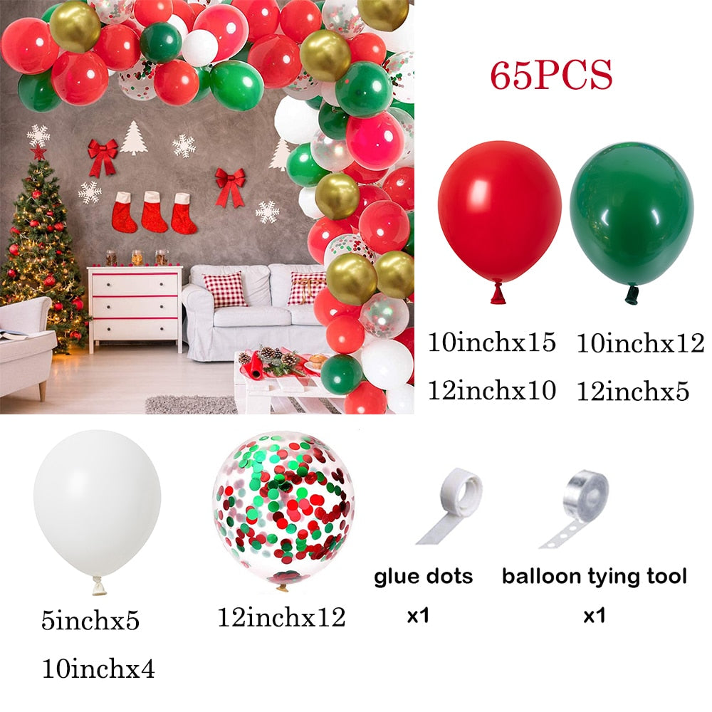 Christmas Balloons Arch Home Party Decoration