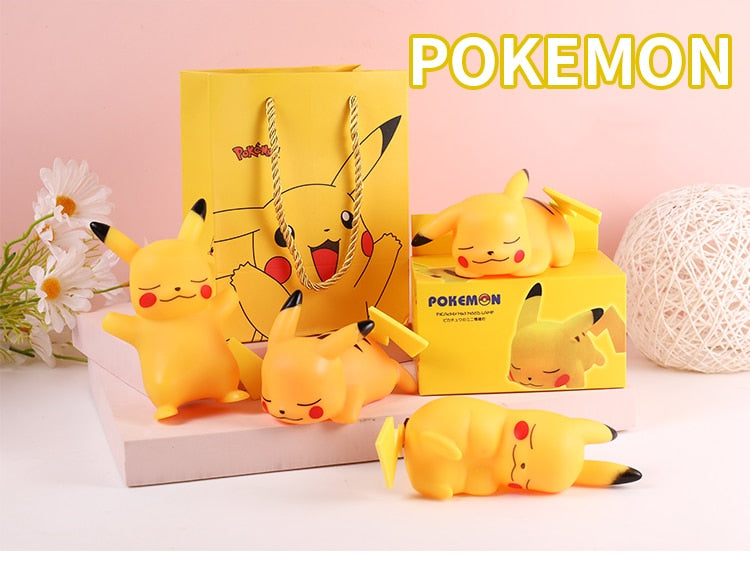 Pokemon Pikachu Night Light Glowing Children Toy Pokemon Pikachu Cute Bedside Lamp Children's Birthday Christmas Present