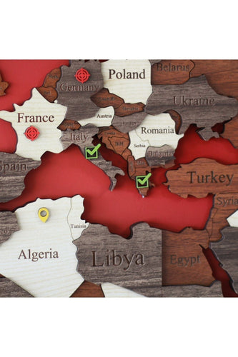 3D Wooden World Map Home Style Wall Decor - OZN Shopping