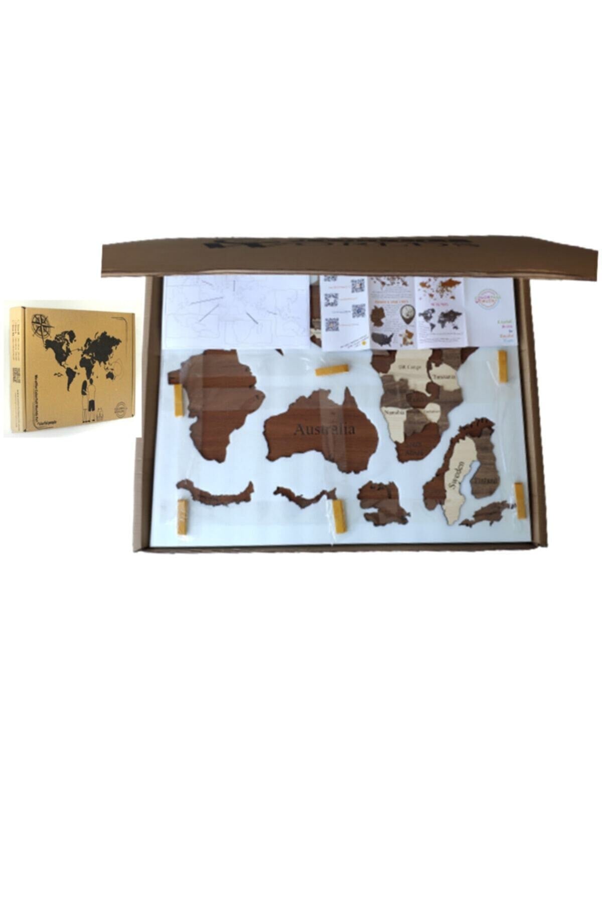 3D Wooden World Map Home Style Wall Decor - OZN Shopping