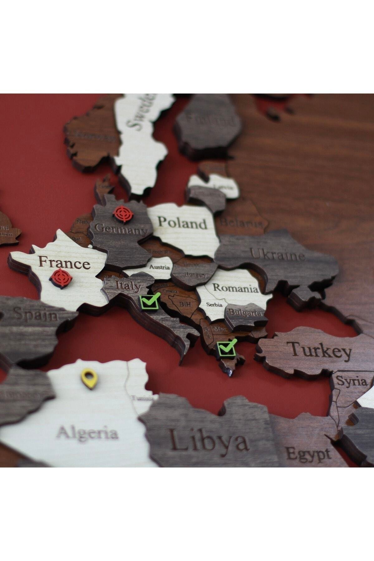 3D Wooden World Map Home Style Wall Decor - OZN Shopping