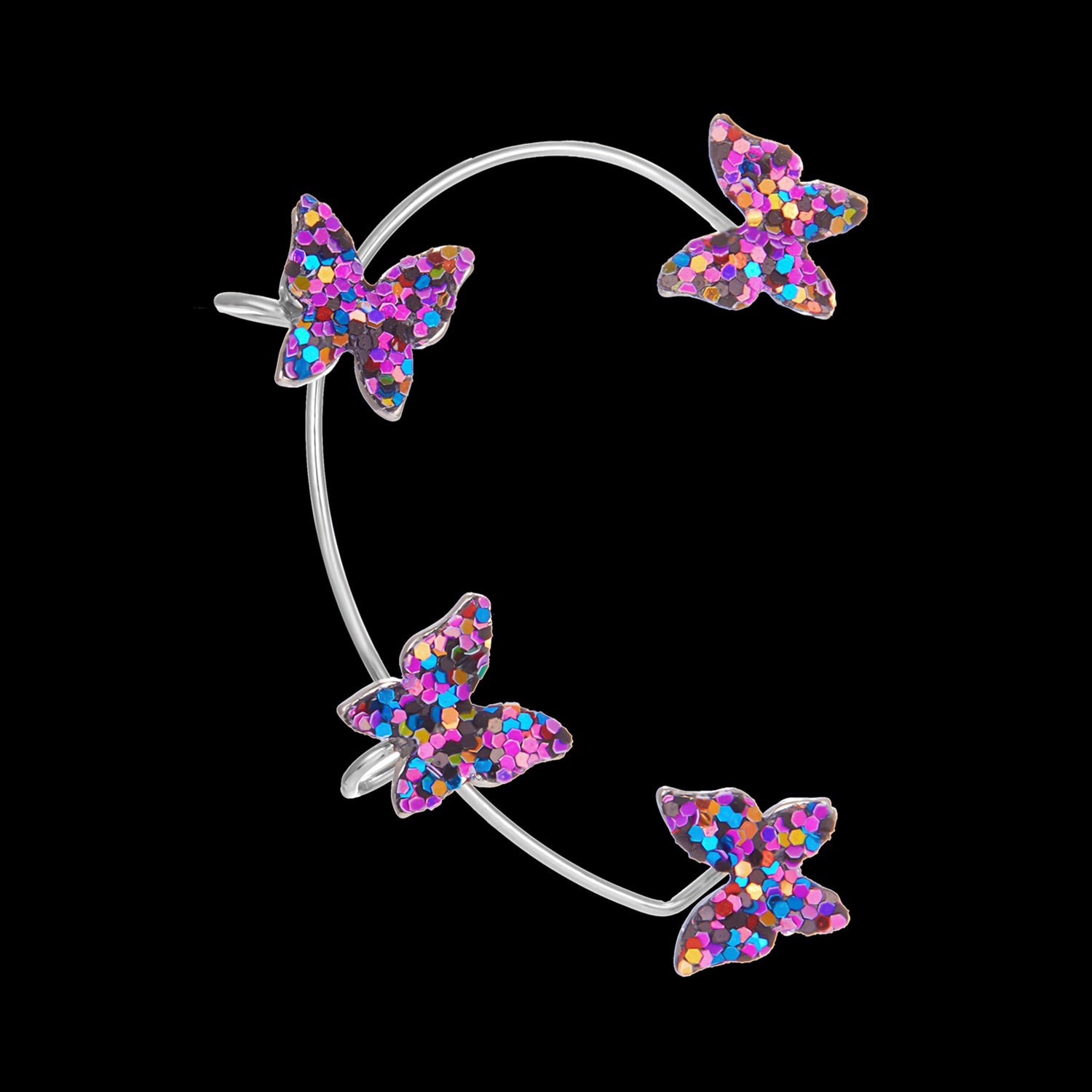 Sparkling Earings Butterfly Clips - OZN Shopping