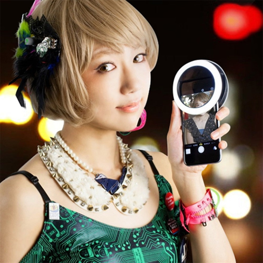 Universal Selfie LED Ring Flash Light Portable Mobile Phone - OZN Shopping