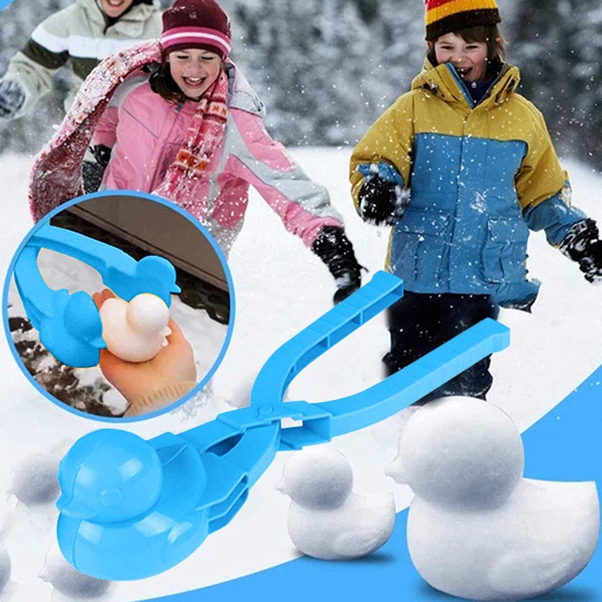 Max Fun 25Pcs Winter Snowball Tool Kit with Handle for Snow Ball Shapes  Fights Duck for Kids Toddlers Adults Outdoor Sand Molds Beach Toys